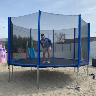 CAMA ELÁSTICA + RED, 400CMS DIÁMETRO, AZUL - AT400BLUE